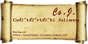 Csütörtöki Julianna névjegykártya