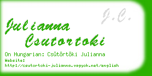 julianna csutortoki business card